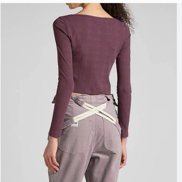 NWT Lee Factory Flare Cord Overalls  Color Purple Storm - Picture 5 of 8